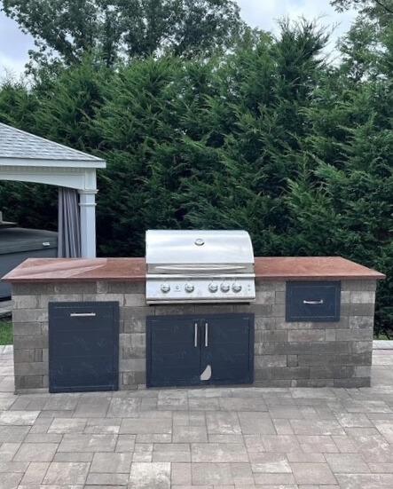 outdoor stone kitchen